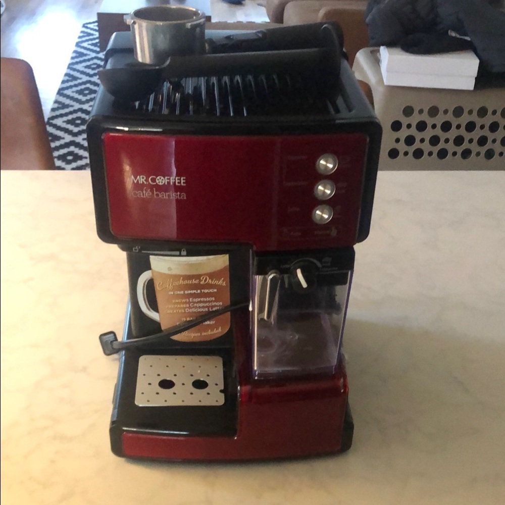Mr. Coffee Café Barista Red Espresso Machine